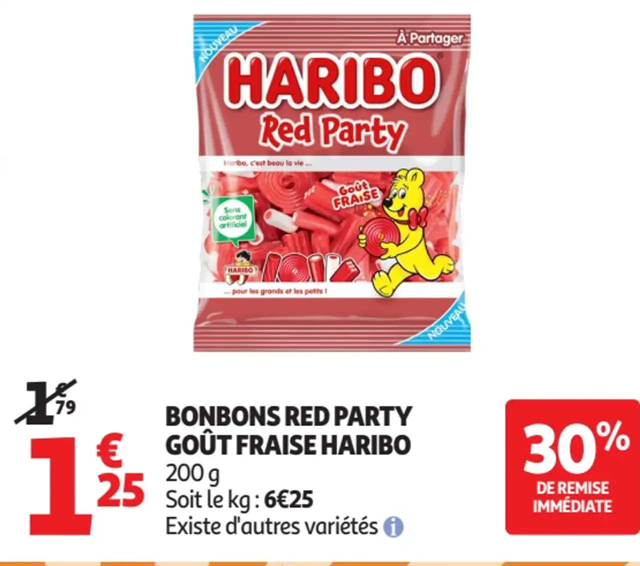 Bonbons Red Party goût fraise Haribo