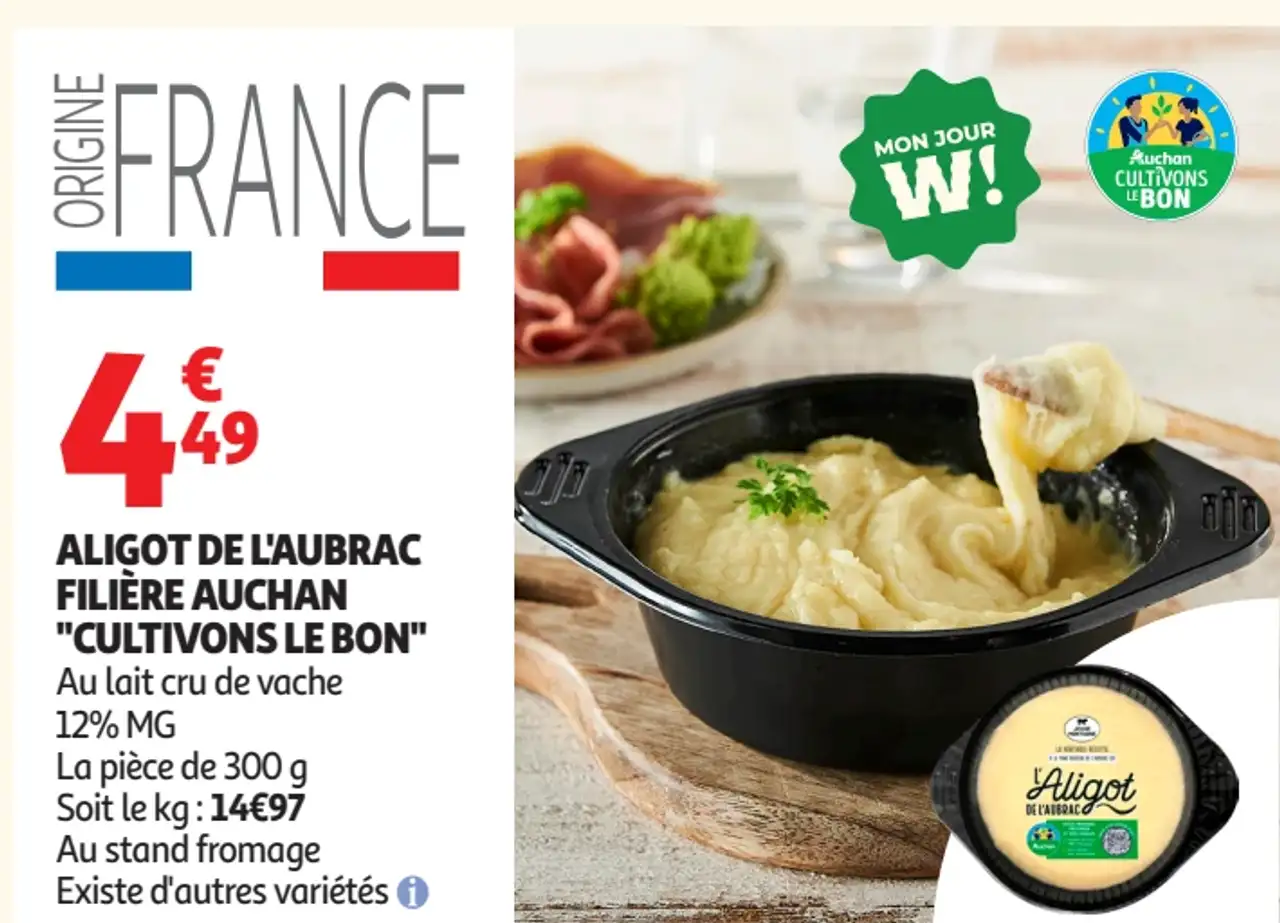 Aligot de l'Aubrac Filière Auchan Cultivons le Bon 300 g