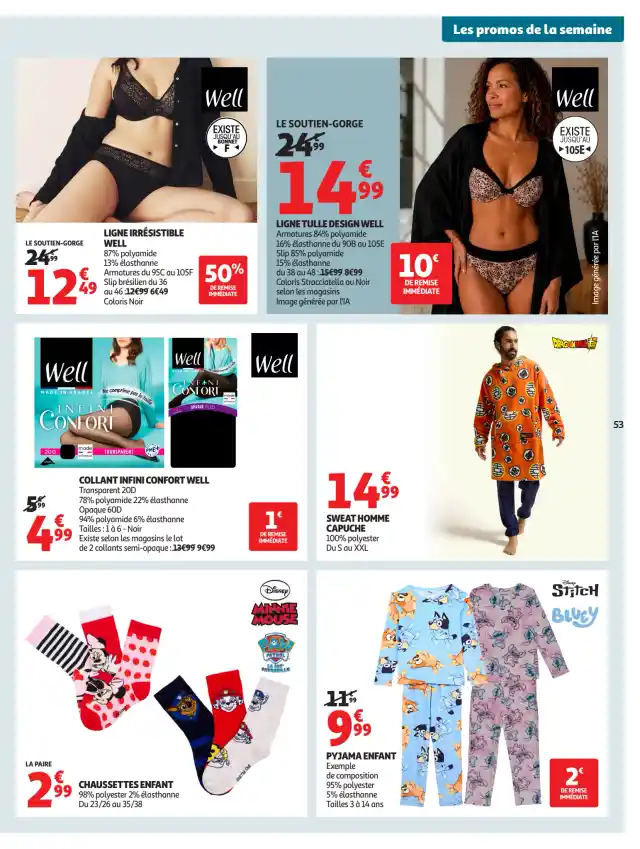 newspaper image - Soutien-gorge Ligne Irrésistible Well - Auchan Hypermarché