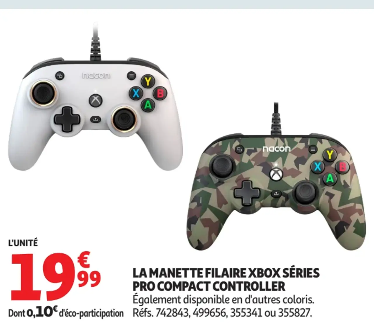 LA MANETTE FILAIRE XBOX SÉRIES PRO COMPACT CONTROLLER Nacon