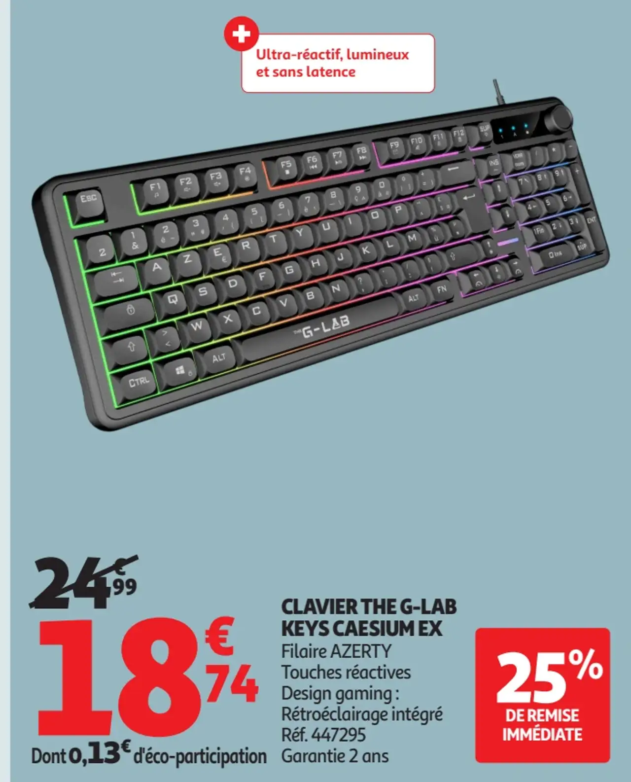 Clavier gaming filaire The G-Lab Keys Caesium EX