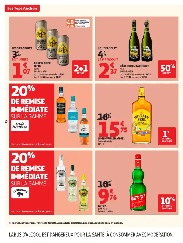 newspaper image - Whisky William Peel Édition limitée 40° - Auchan Supermarché