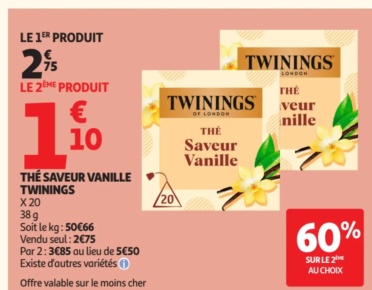 Thé Saveur Vanille Twinings