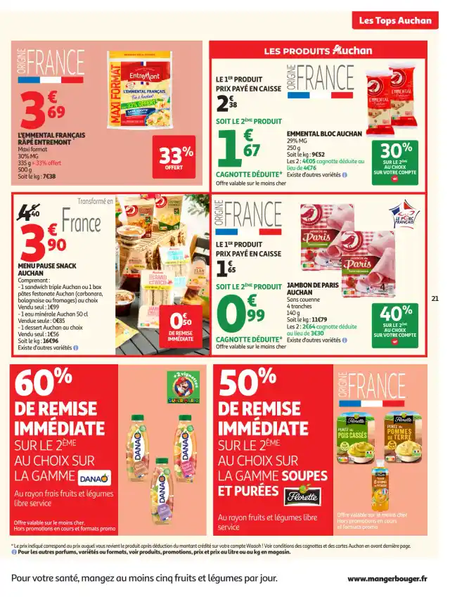 newspaper image - L'emmental français râpé Entremont - Auchan Supermarché
