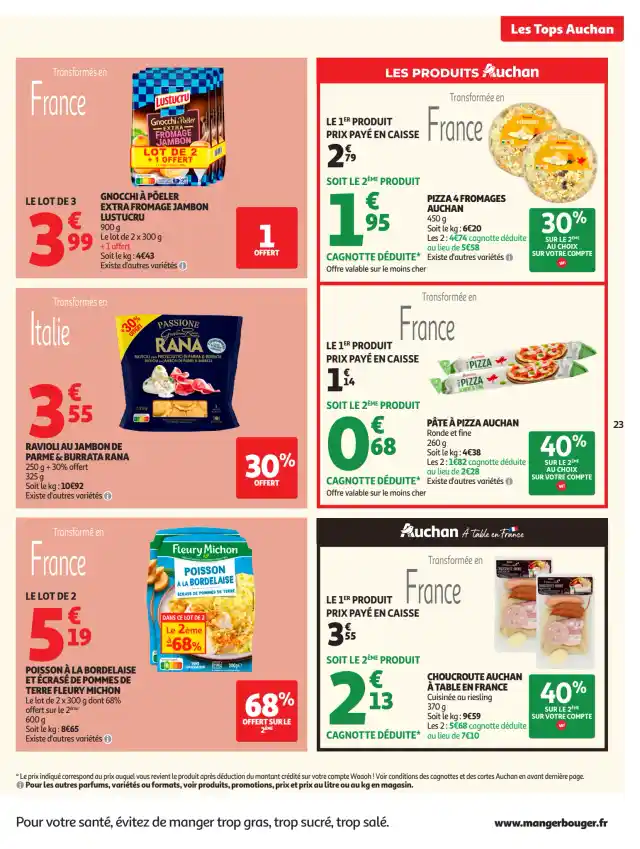 newspaper image - Choucroute Auchan à table en France - Auchan Supermarché