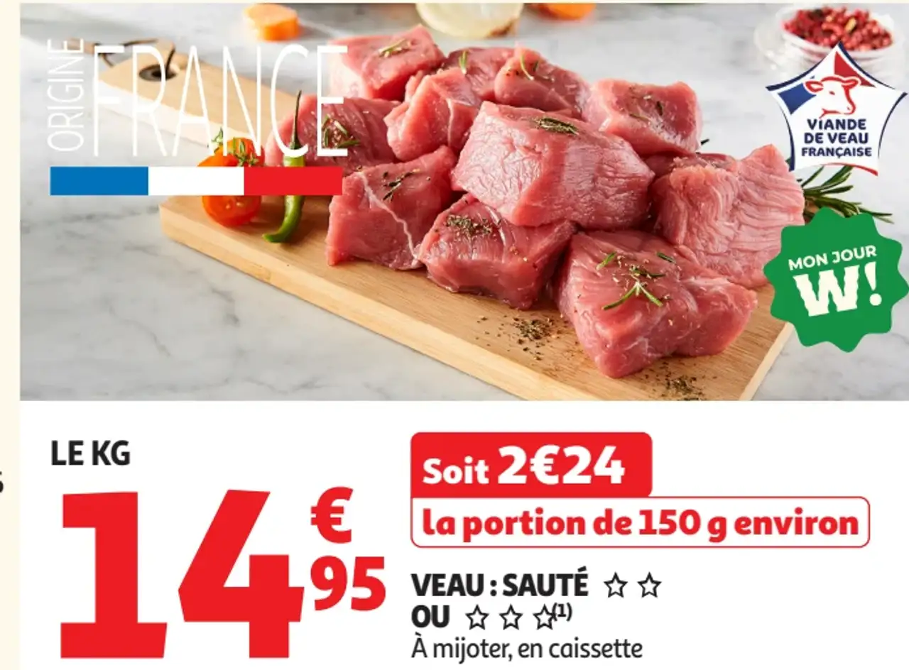 Veau sauté à mijoter