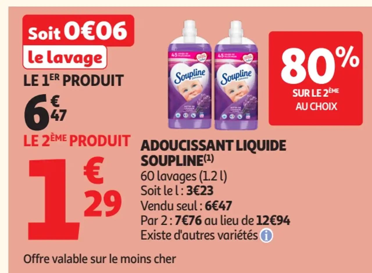 Adoucissant liquide Soupline