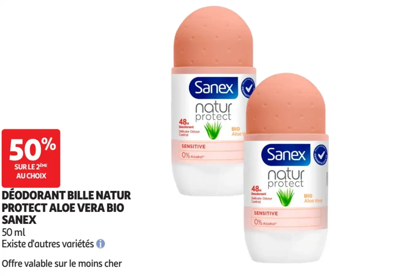 DÉODORANT BILLE NATUR PROTECT ALOE VERA BIO SANEX 50 ml