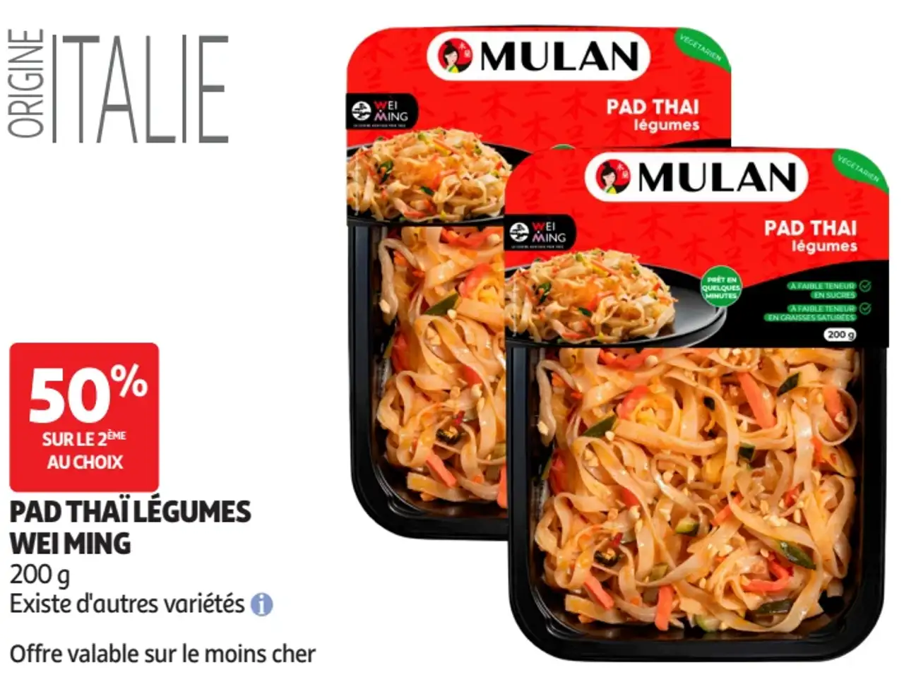 Pad Thaï Légumes Wei Ming 200 g