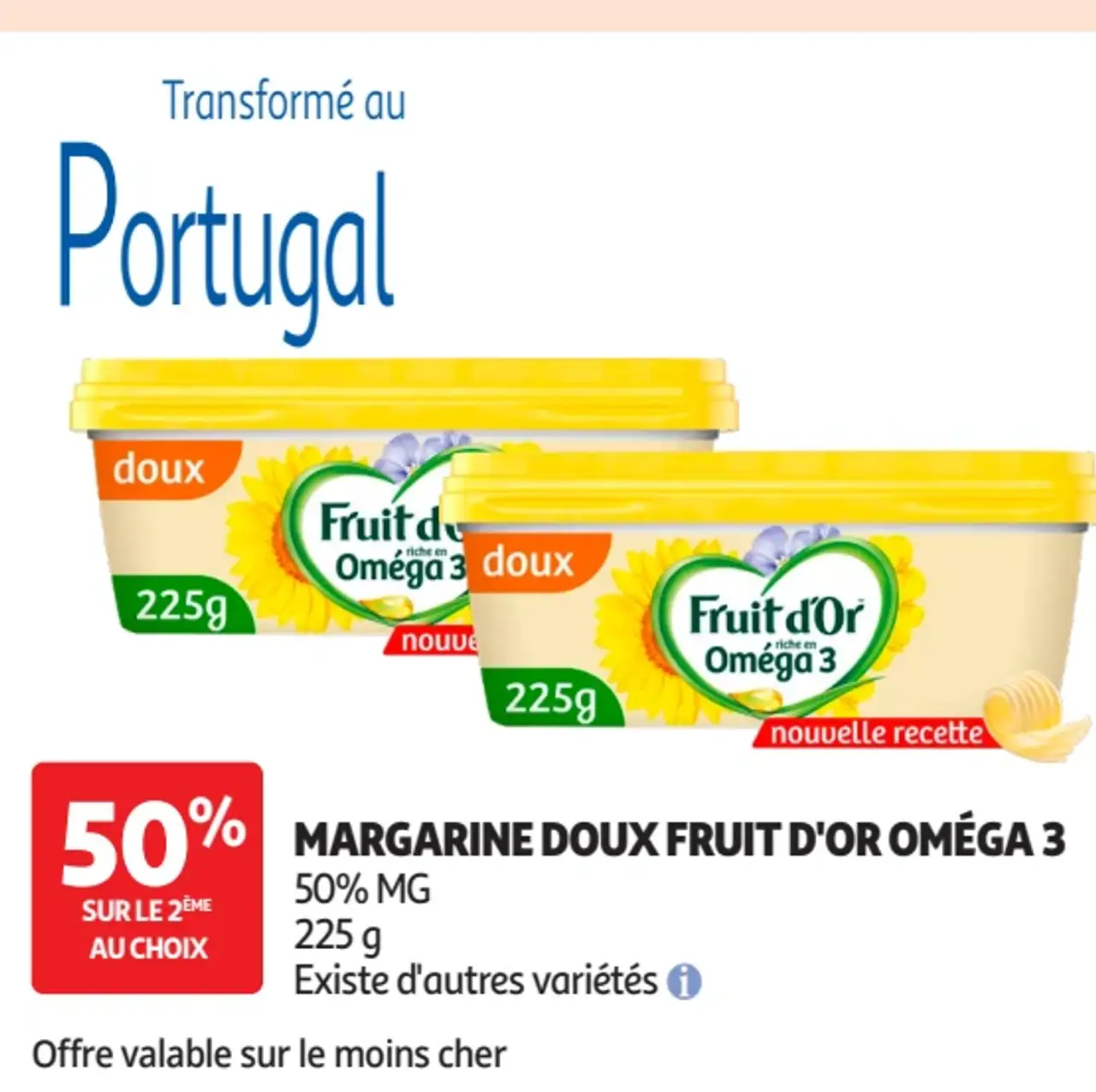 Margarine doux Fruit d'Or Oméga 3