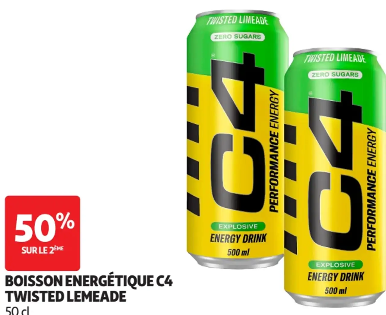 Boisson énergétique C4 Twisted Lemeade 50 cl