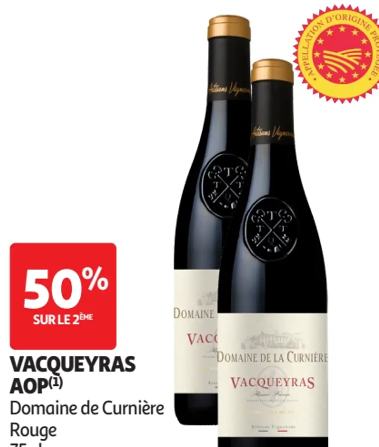 VACQUEYRAS AOP Domaine de Curnière Rouge 75 cl