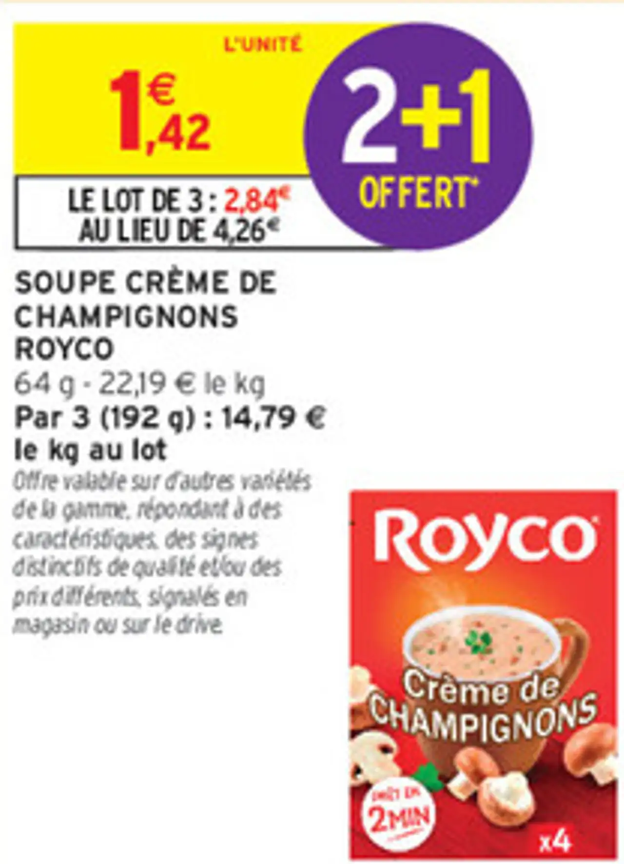 SOUPE CRÈME DE CHAMPIGNONS ROYCO