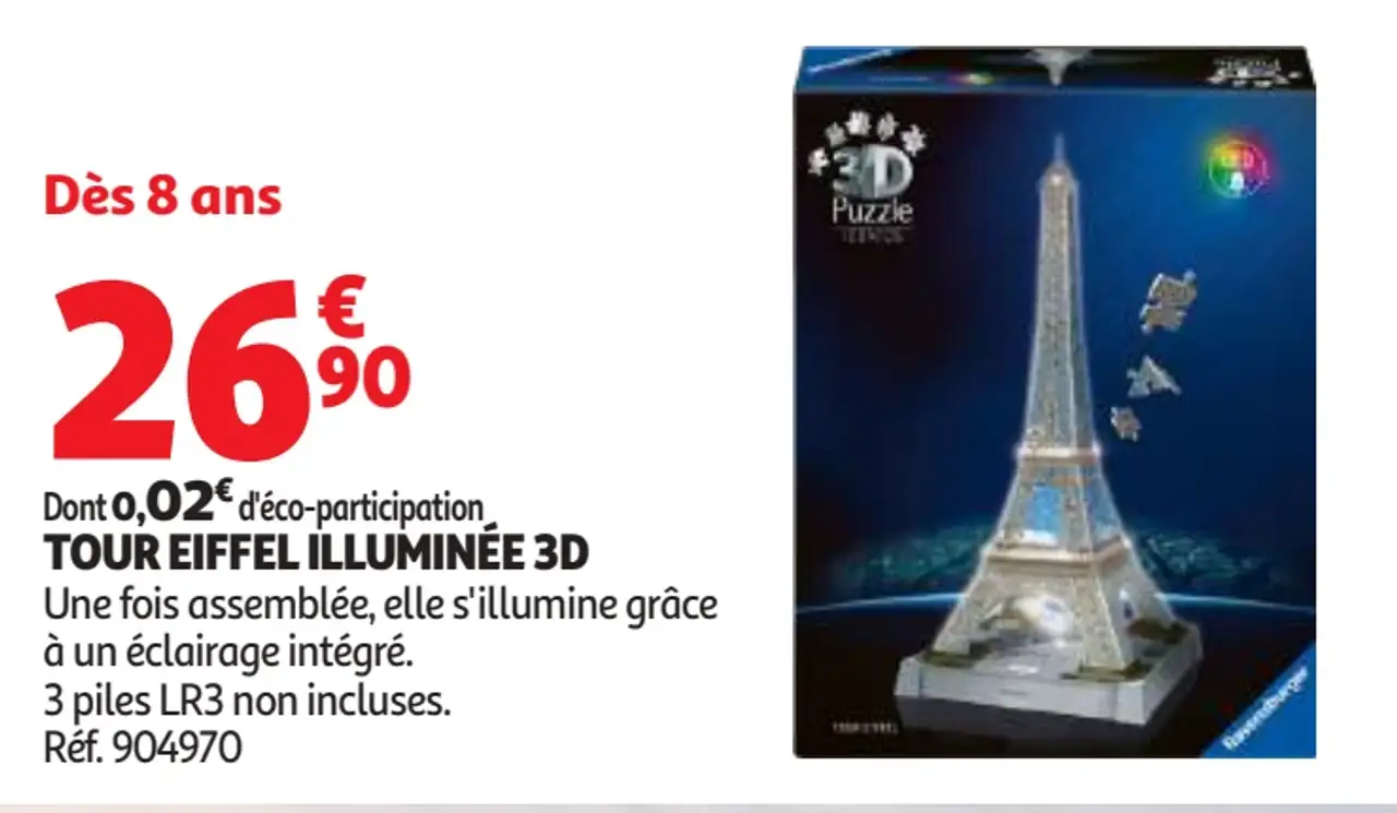 Tour Eiffel Illuminée 3D Ravensburger