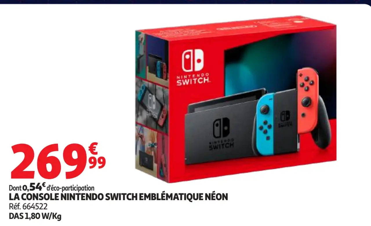 LA CONSOLE NINTENDO SWITCH EMBLÉMATIQUE NÉON