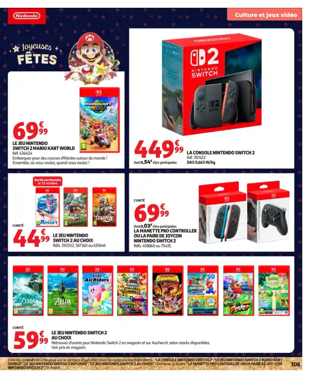 newspaper image - La console Nintendo Switch 2 - Auchan Hypermarché