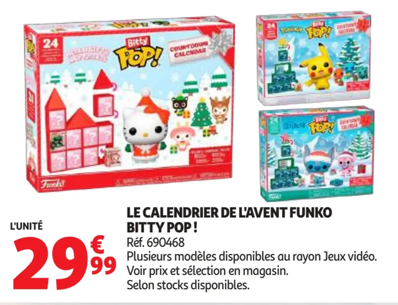 Le calendrier de l'avent Funko Bitty Pop!