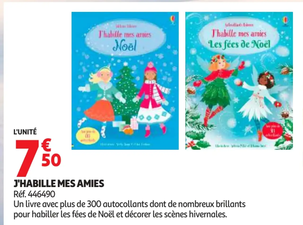 Livre d'autocollants J'habille mes amies Usborne