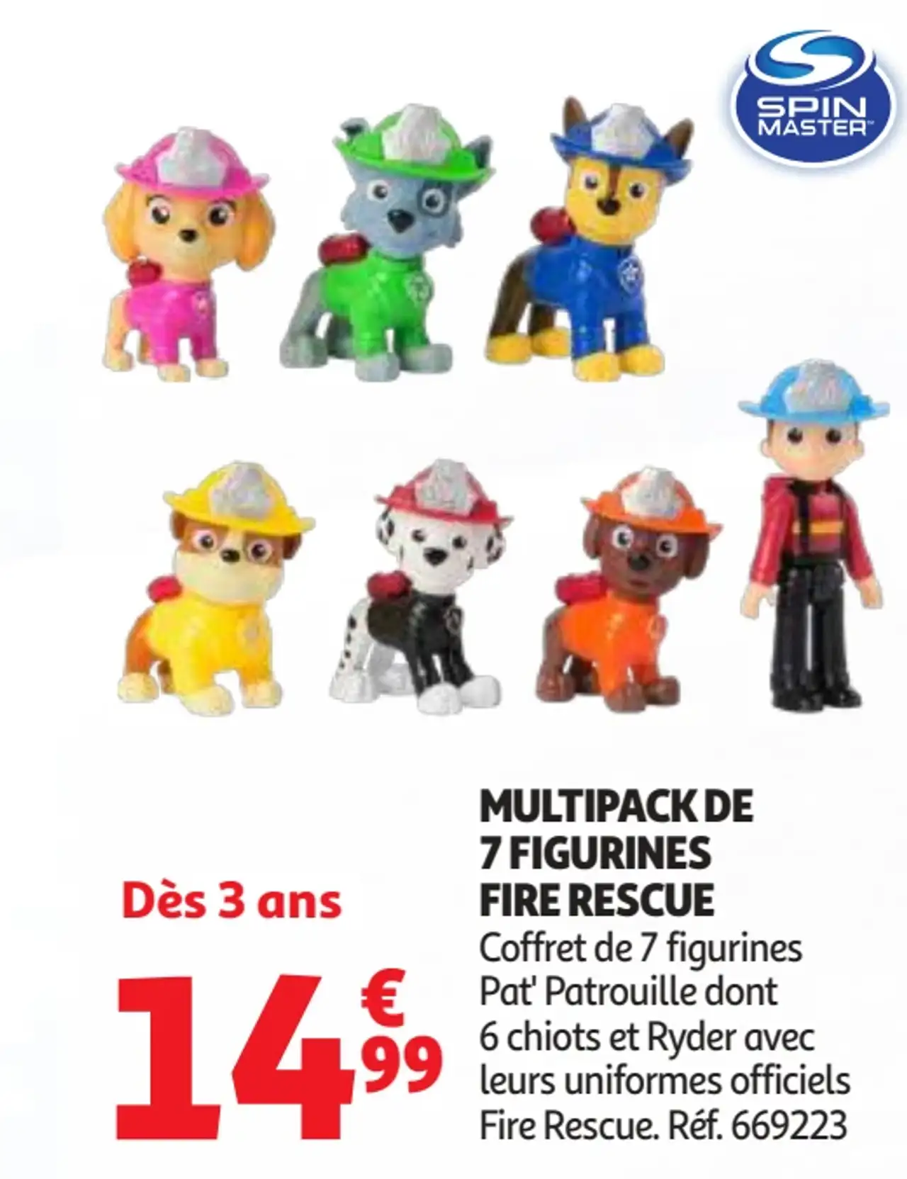 Multipack de 7 figurines Fire Rescue La Pat' Patrouille Paw Patrol