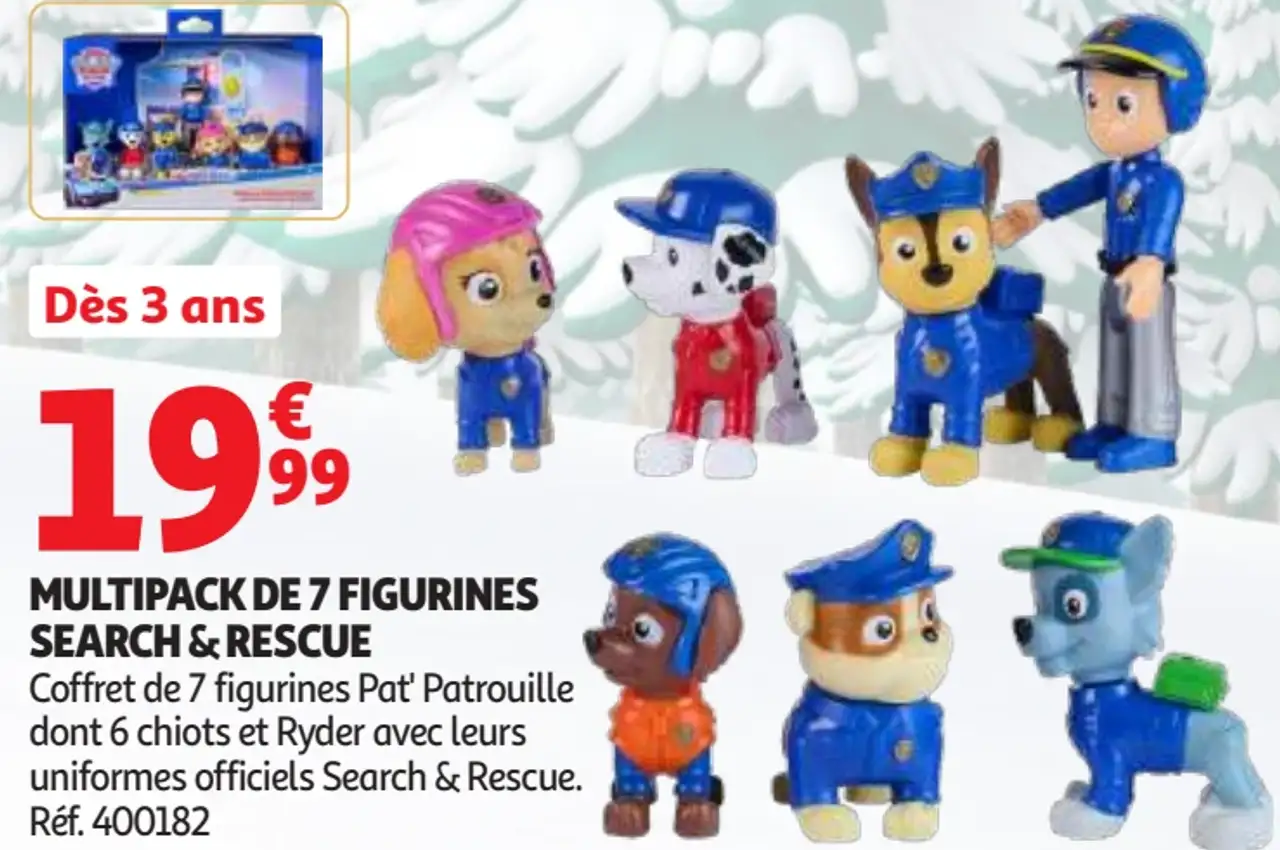 Multipack de 7 figurines Search & Rescue Pat' Patrouille