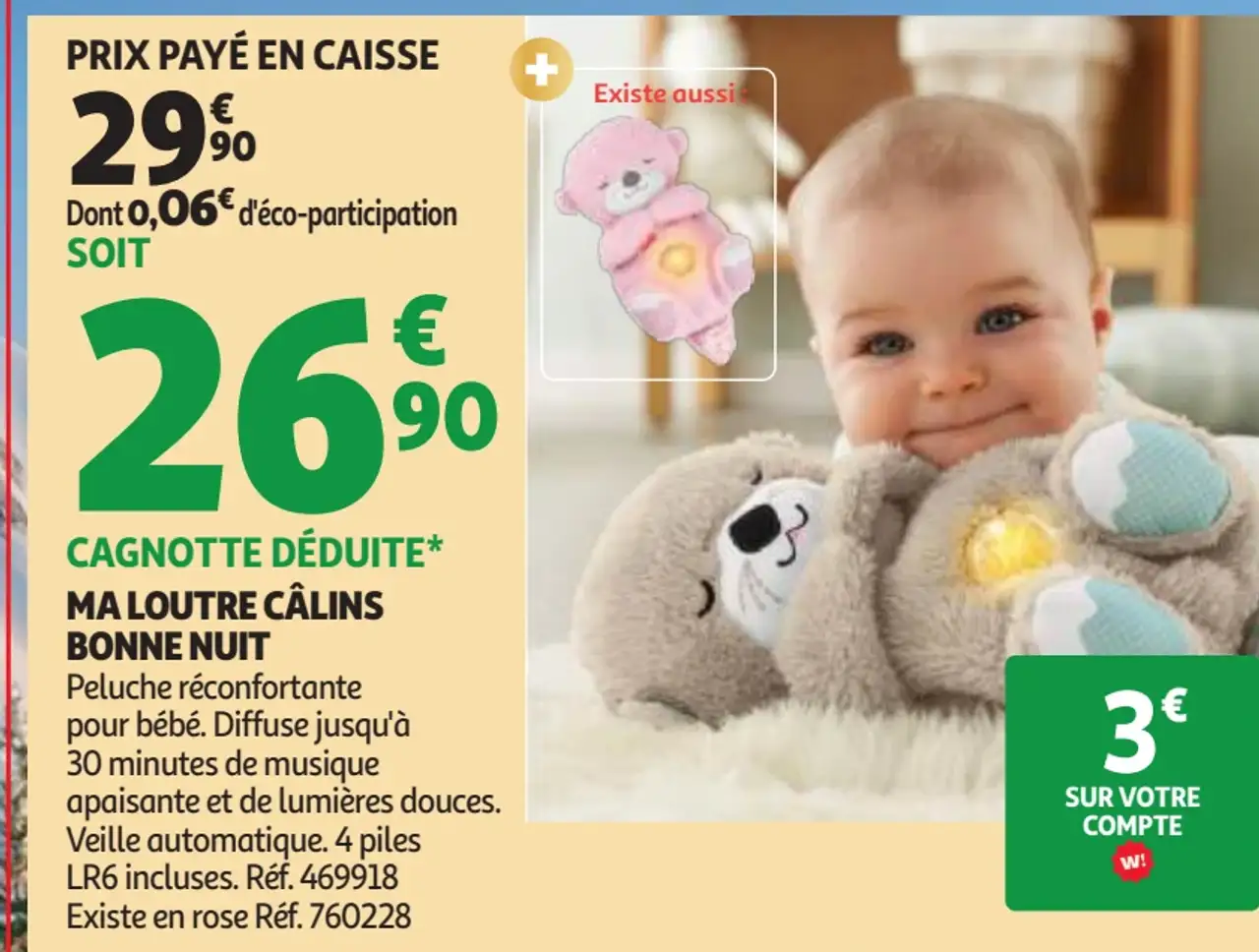 Peluche Ma Loutre Câlins Bonne Nuit Fisher-Price