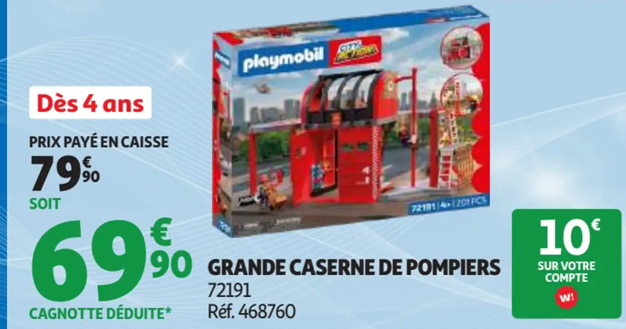 Grande caserne de pompiers Playmobil 72191
