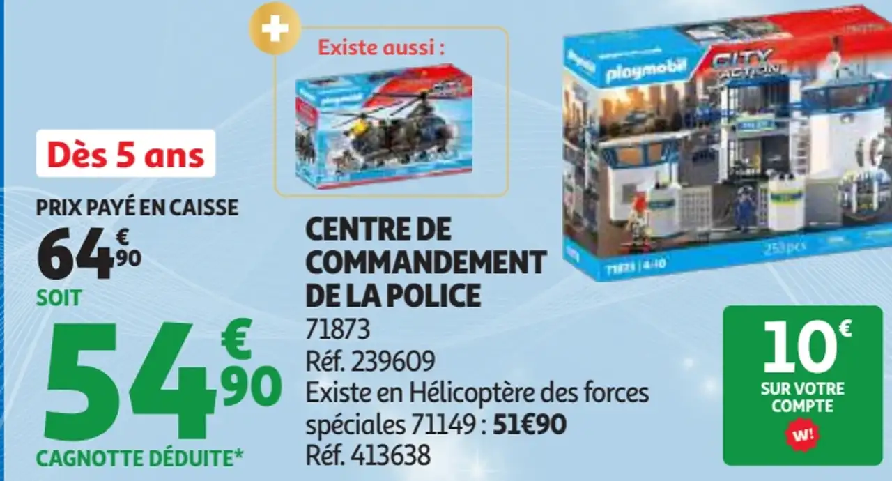 Centre de commandement de la police Playmobil 71873