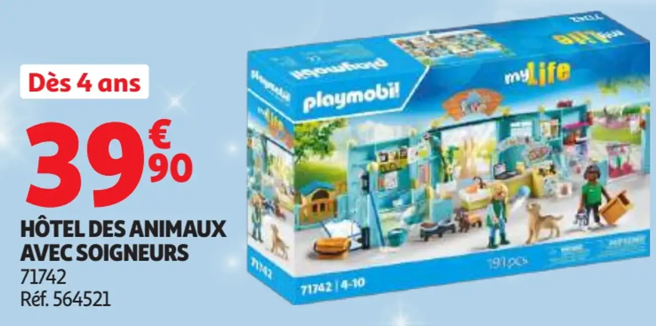 Playmobil Hôtel des animaux avec soigneurs 71742