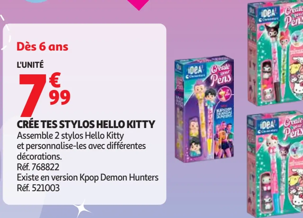 Clementoni IDEA Crée tes stylos Hello Kitty