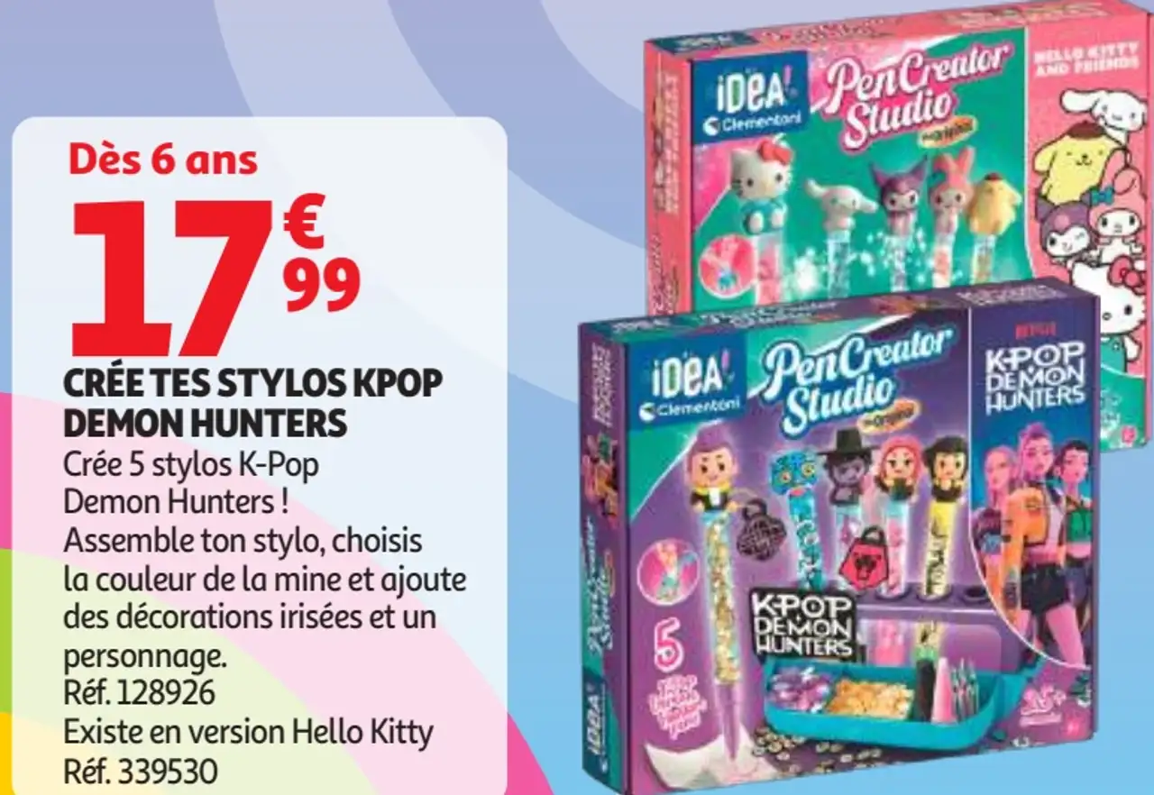 Clementoni IDEA Crée tes stylos KPop Demon Hunters