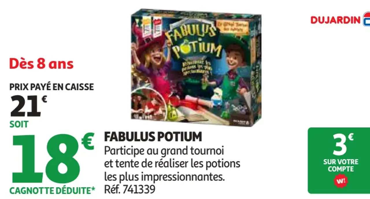 Jeu de société Fabulus Potium Dujardin