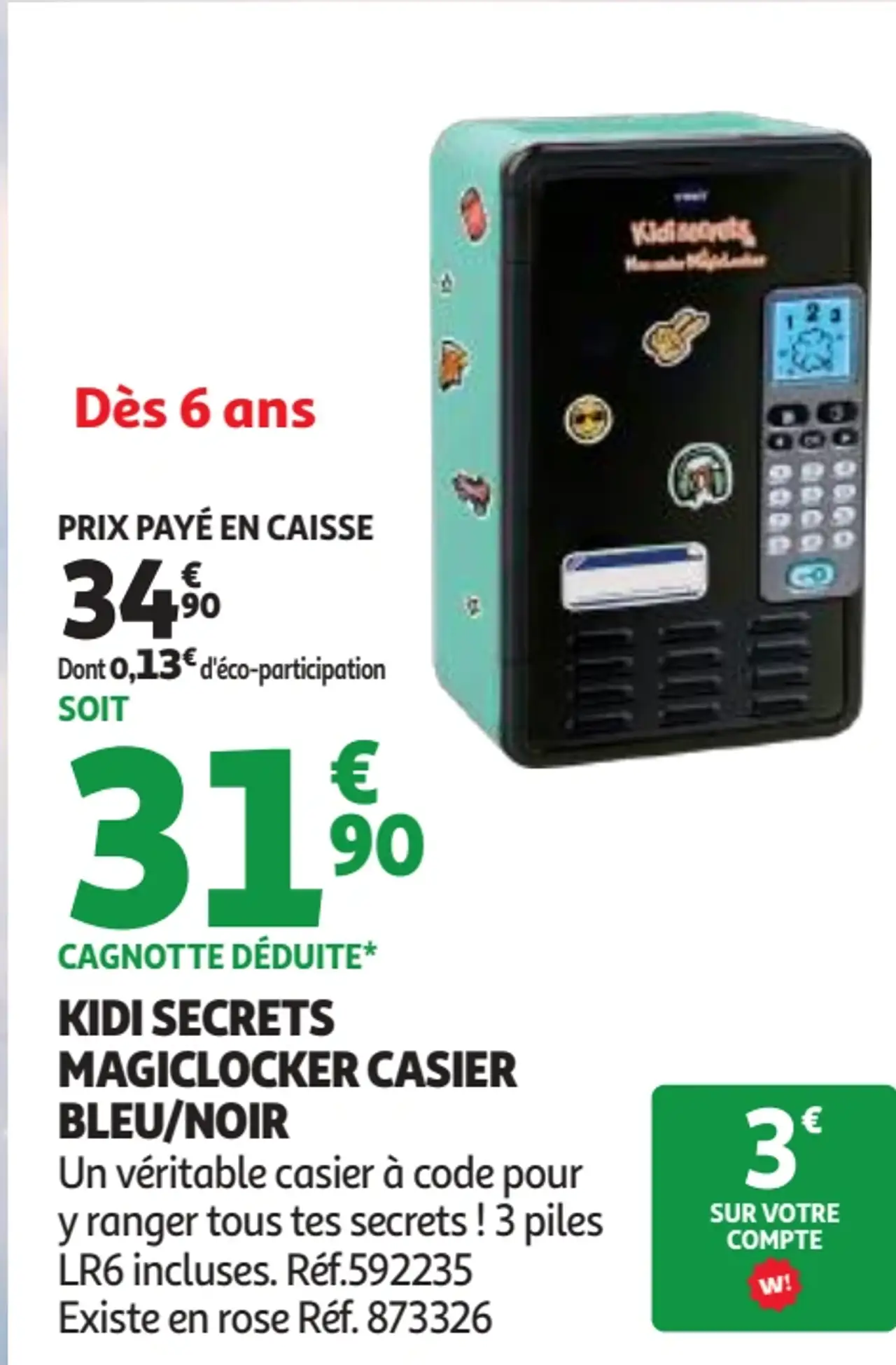 Kidi Secrets Magiclocker Casier Bleu/Noir VTech
