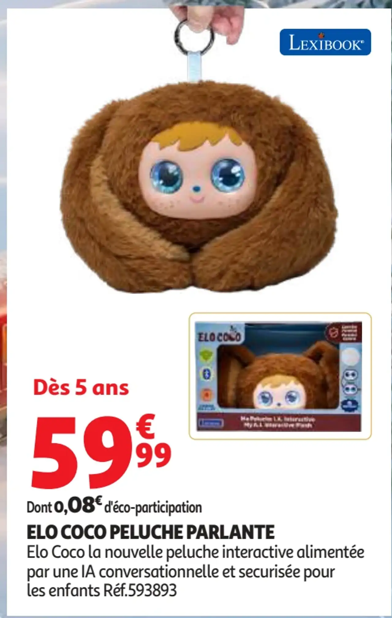 Elo Coco peluche parlante Lexibook