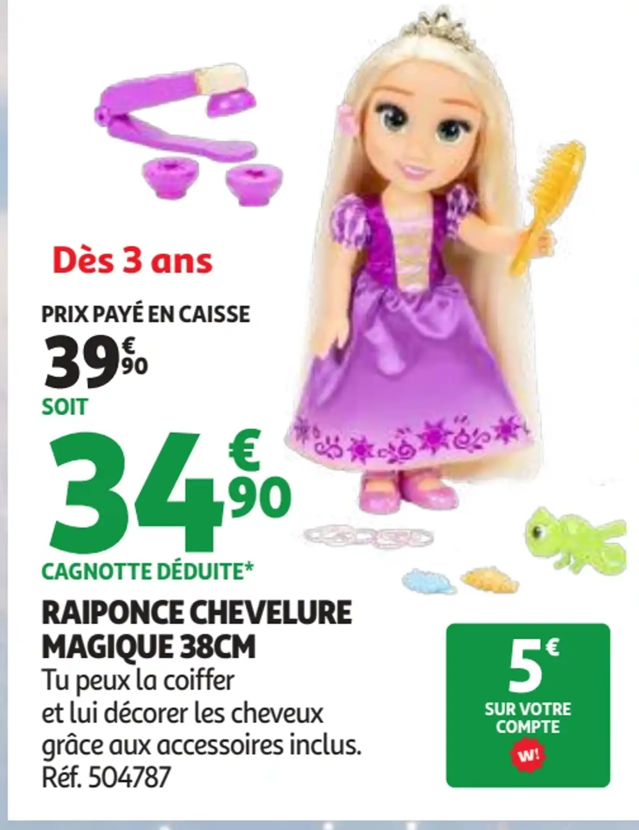 Raiponce Chevelure Magique 38cm