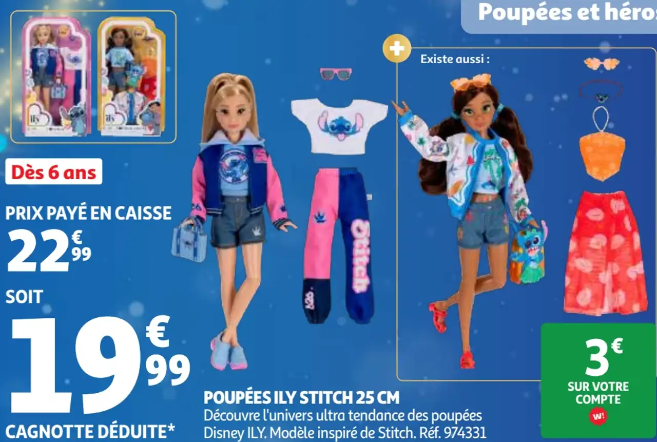 Poupées ILY Stitch 25 cm Disney