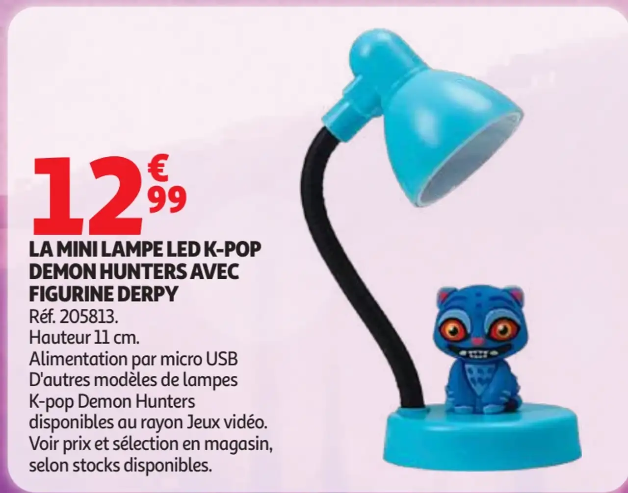 LA MINI LAMPE LED K-POP DEMON HUNTERS AVEC FIGURINE DERPY