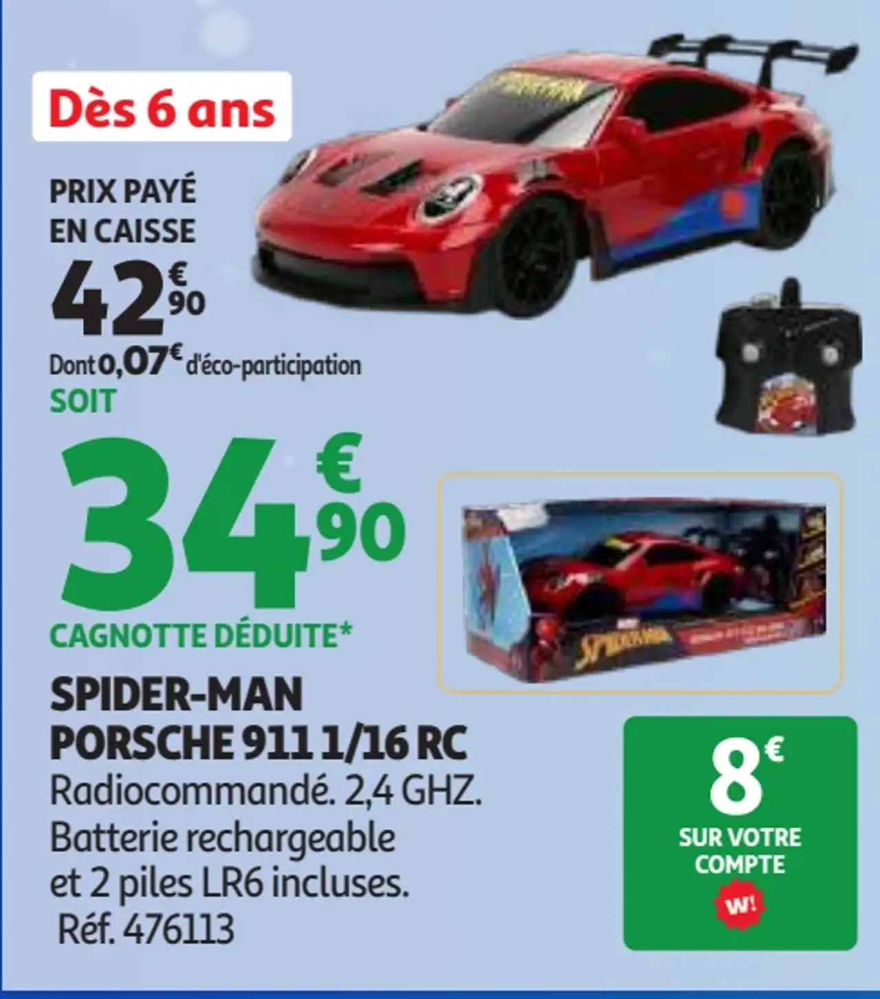 SPIDER-MAN PORSCHE 911 1/16 RC Radiocommandé