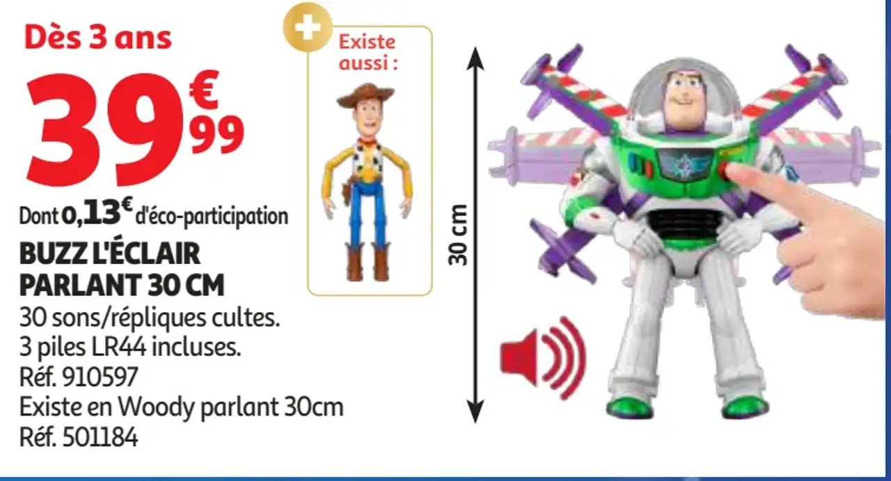Figurine Buzz l'Éclair Parlant 30 cm Disney Pixar Toy Story