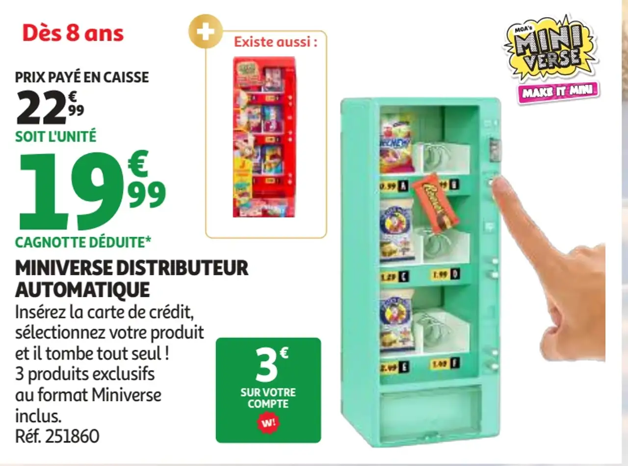 MINIVERSE DISTRIBUTEUR AUTOMATIQUE