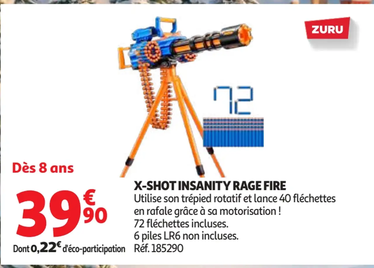 Blaster motorisé X-Shot Insanity Rage Fire Zuru