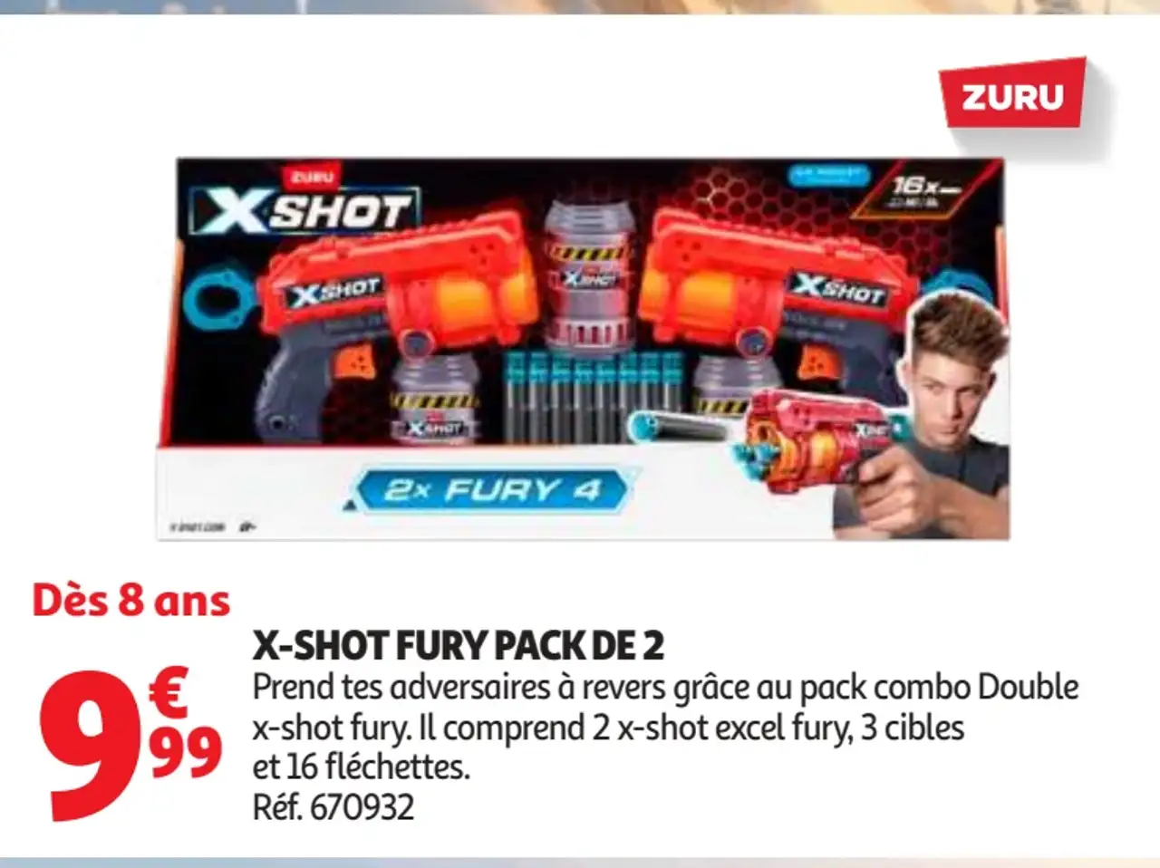 Pack combo 2 blasters X-Shot Fury Pack de 2 Zuru