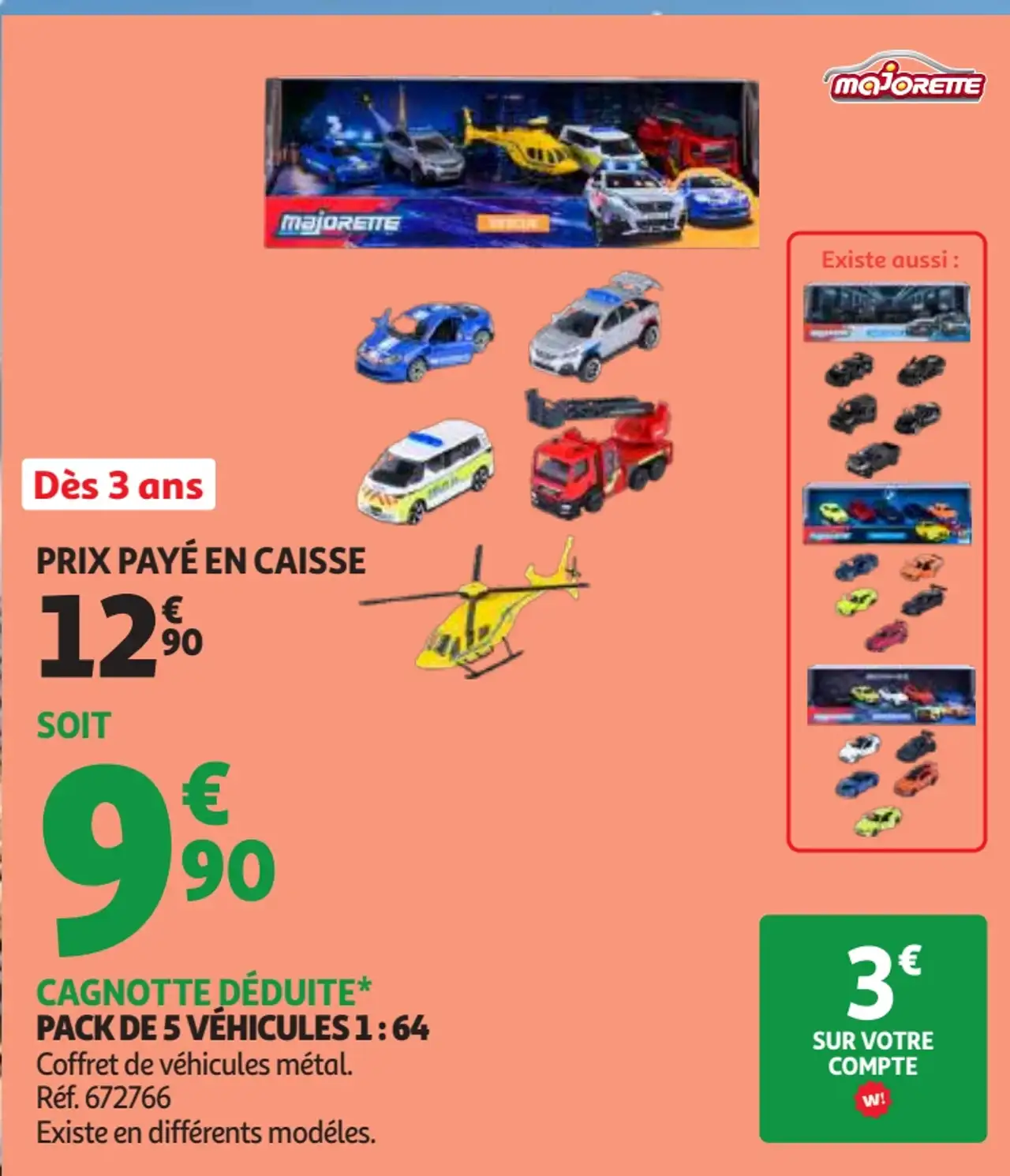 Pack de 5 véhicules 1:64 Majorette