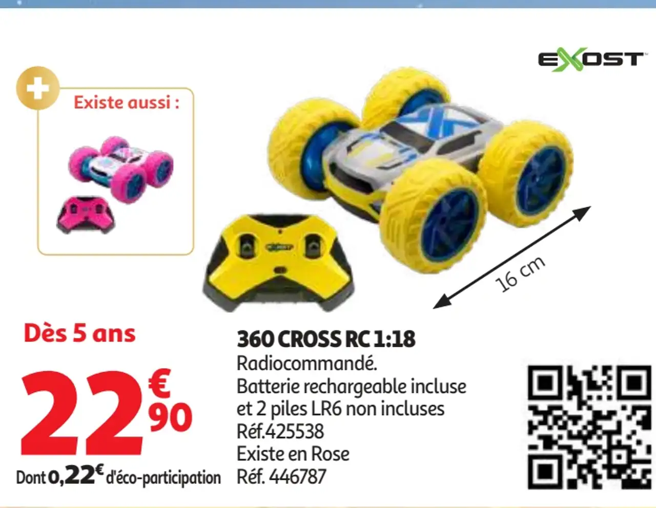 Voiture télécommandée 360 Cross RC 1:18 Exost