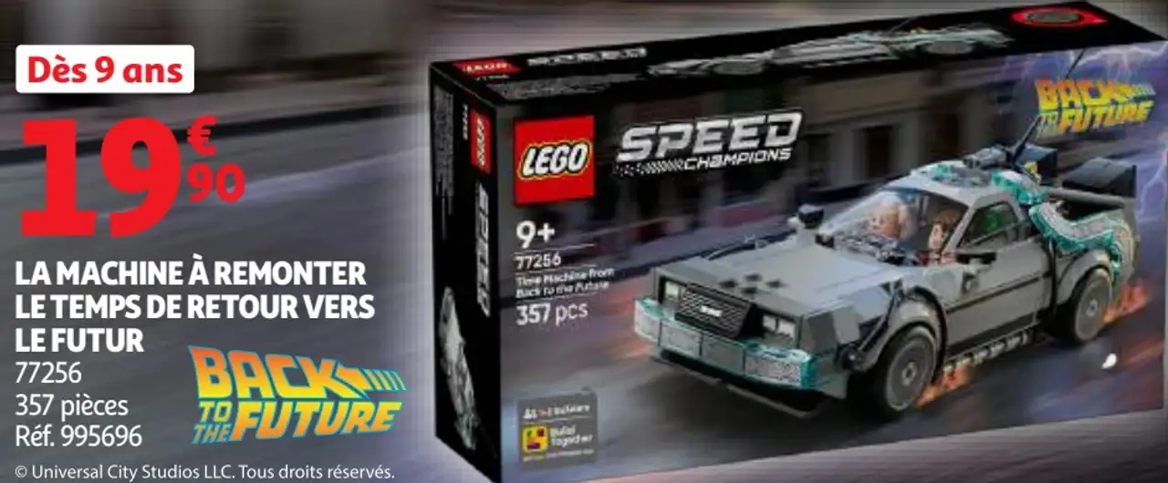 Jeu de construction LEGO Speed Champions La Machine à remonter le temps de Retour vers le futur 77256