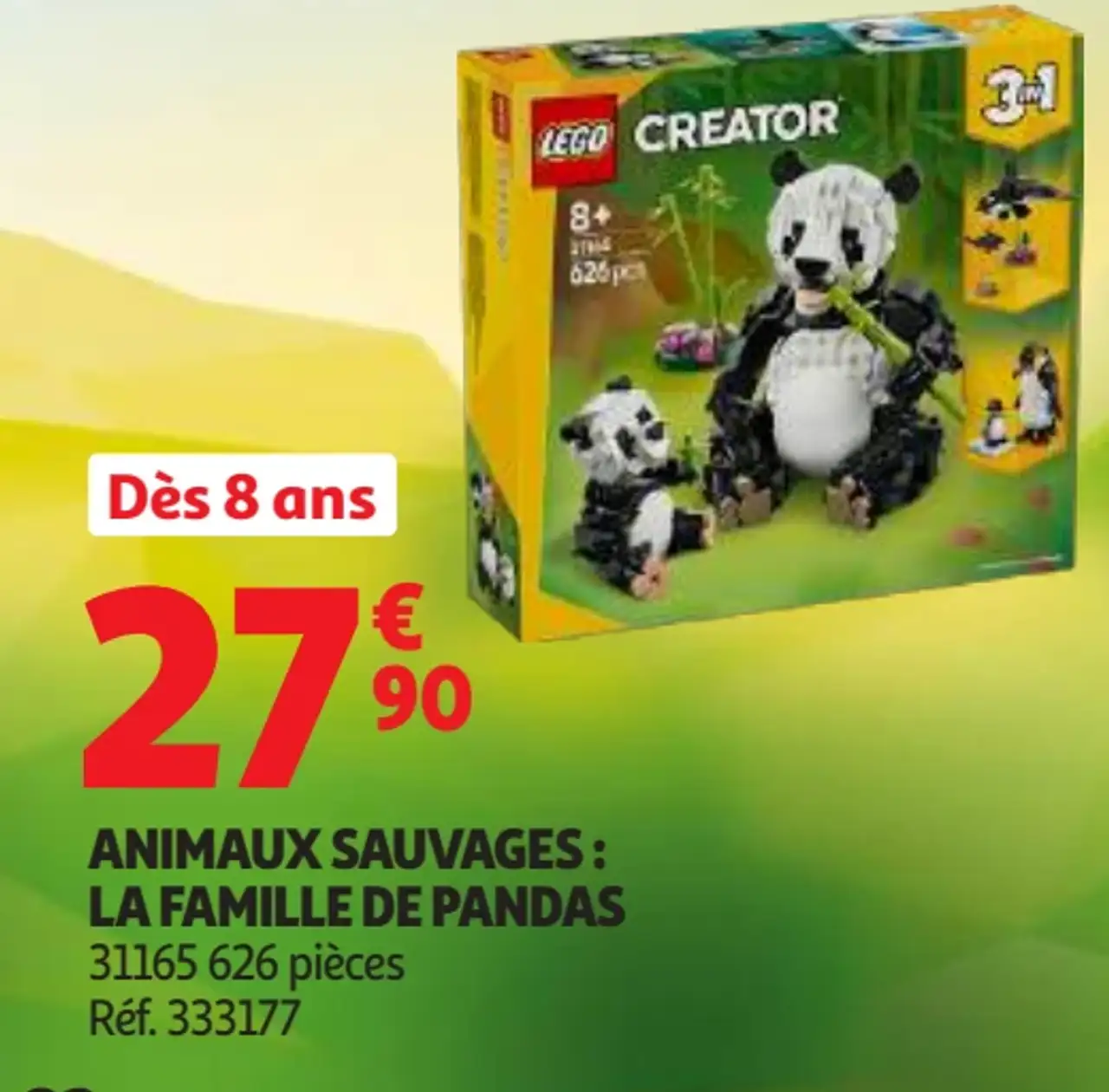 LEGO Creator Animaux sauvages : La famille de pandas