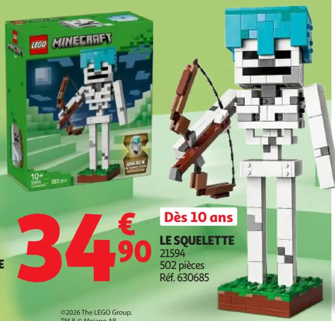 LEGO Minecraft LE SQUELETTE 21594