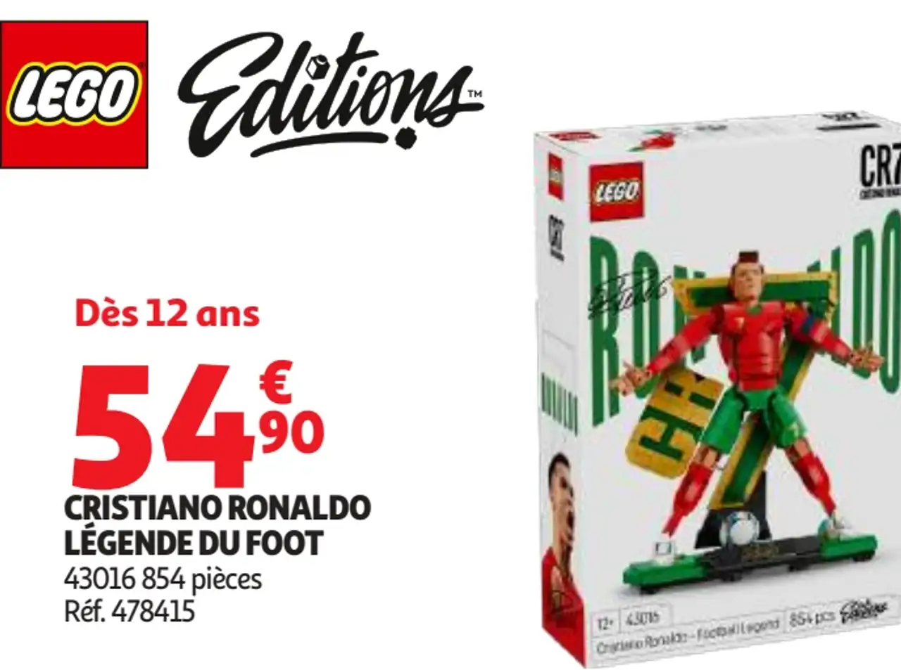 LEGO Editions CRISTIANO RONALDO LÉGENDE DU FOOT 43016