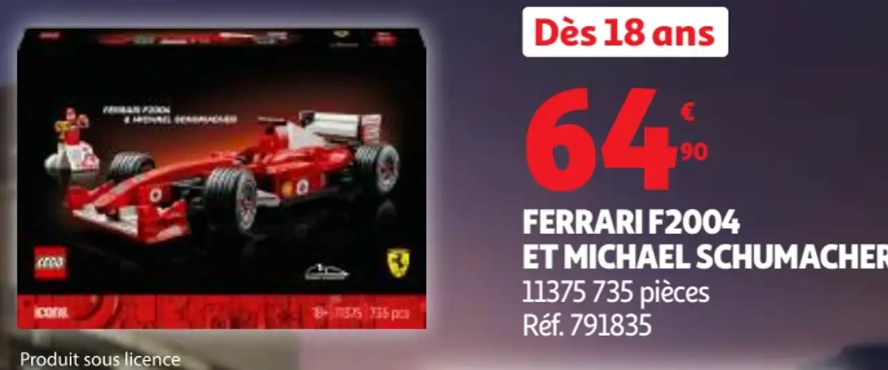 LEGO Icons Ferrari F2004 et Michael Schumacher 11375