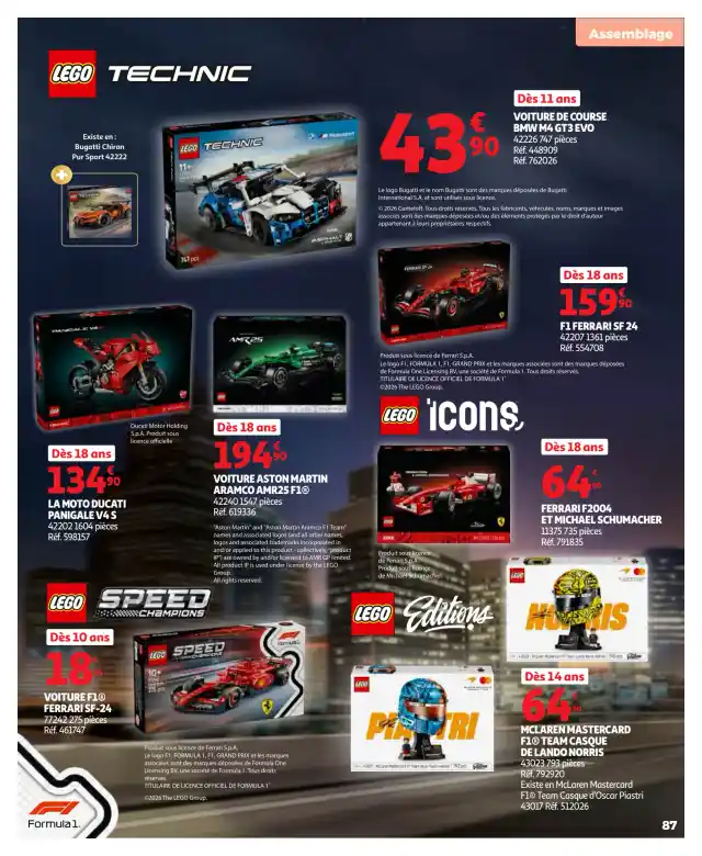 newspaper image - LEGO Speed Champions Voiture F1® Ferrari SF-24 77242 - Auchan Hypermarché