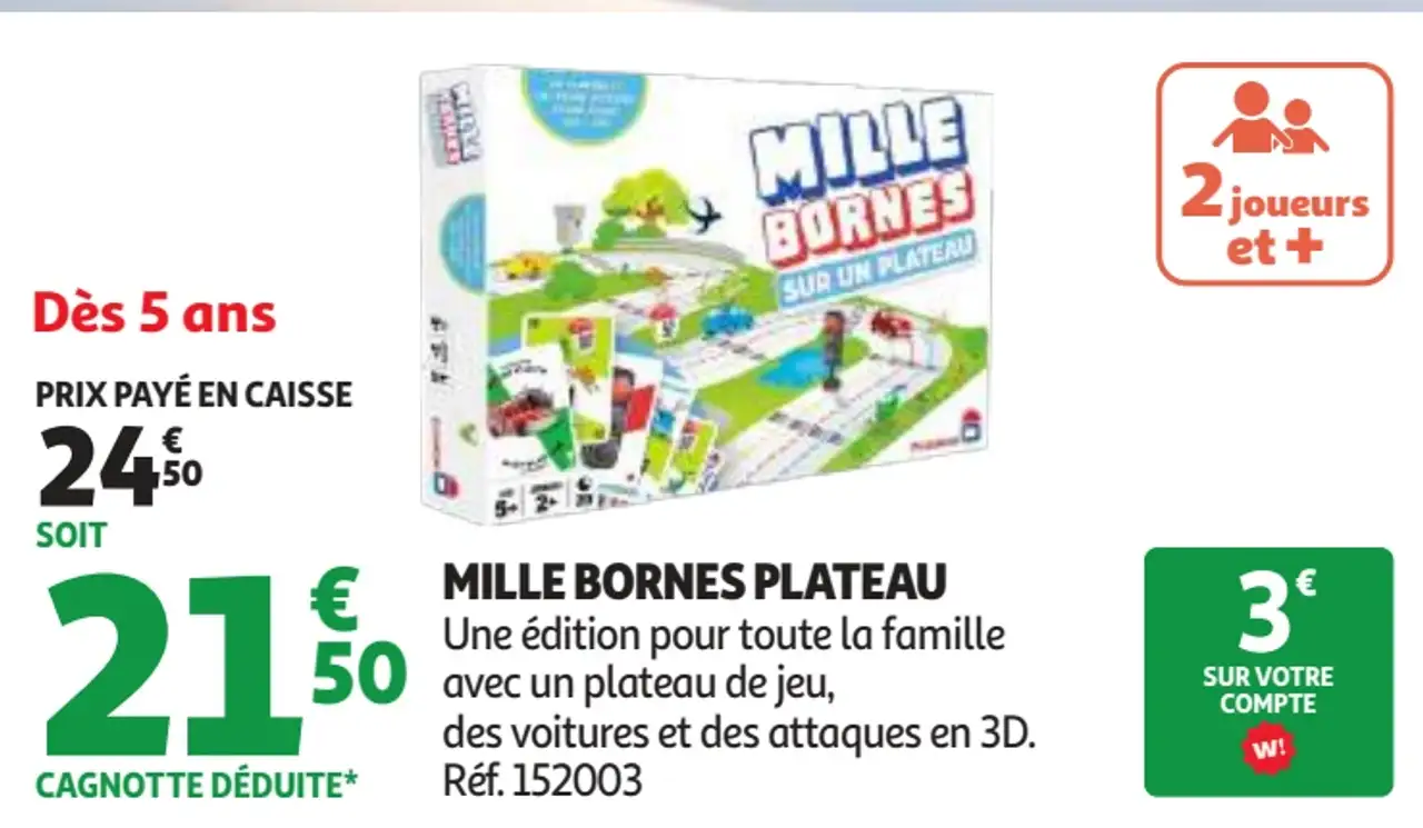 Jeu de société Mille Bornes Plateau